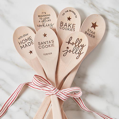 Wooden Baking Spoons - Holiday