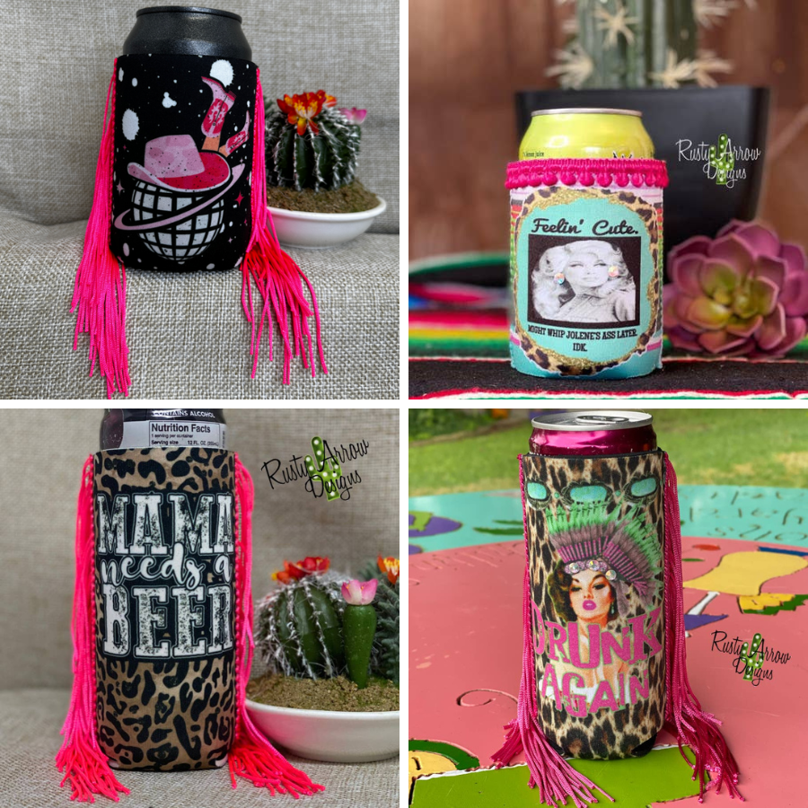 Retro Fringe Koozies